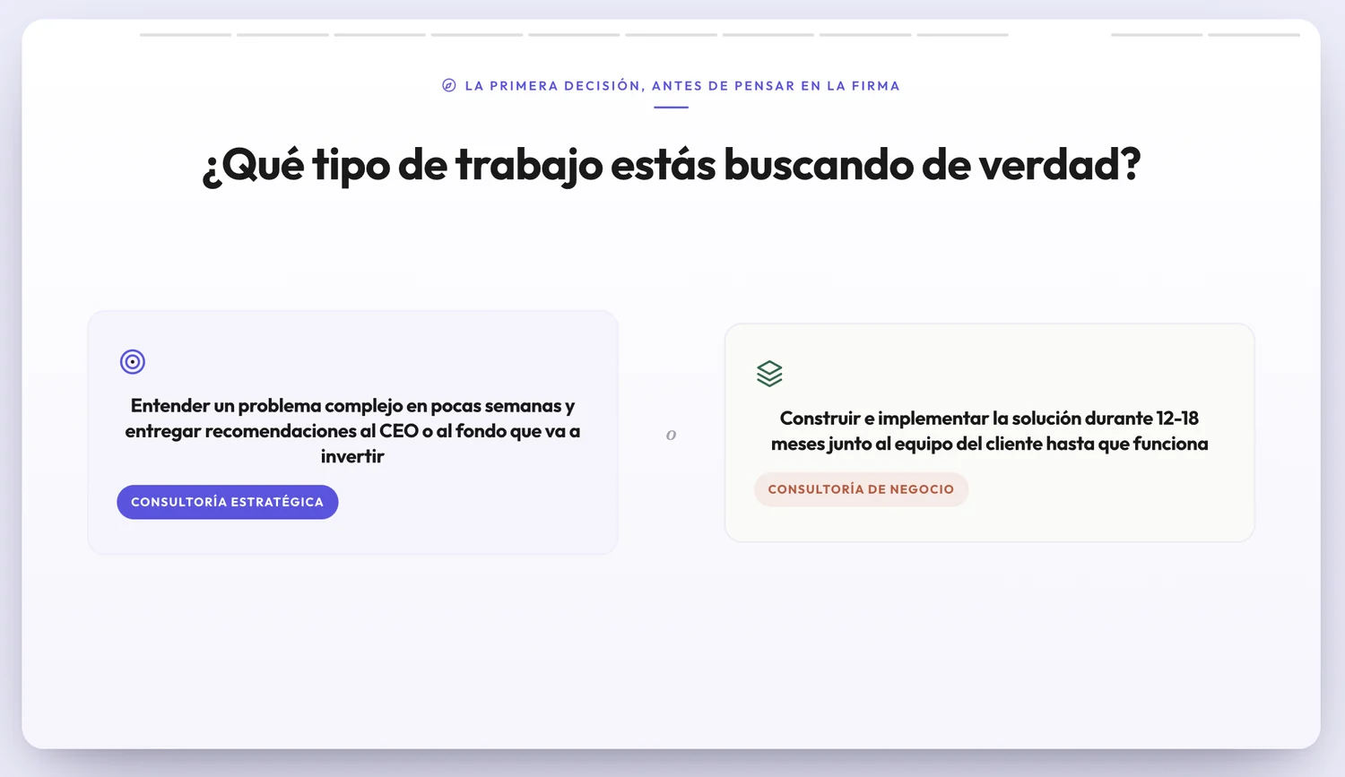 Píldora «Consultoría: por dentro»: qué tipo de trabajo buscas